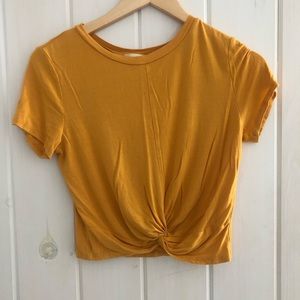 Yellow crop top